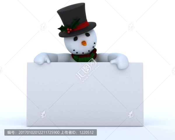 戴帽子和圍巾的雪人