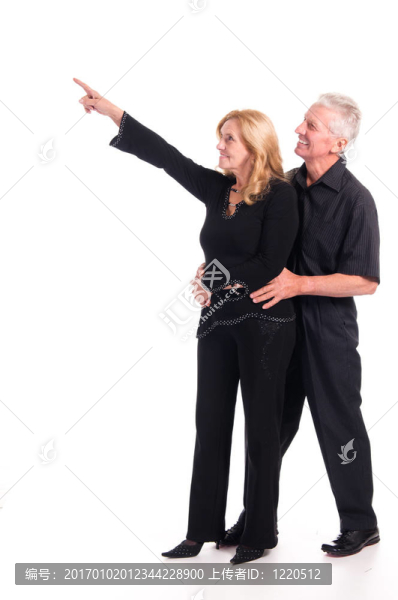 可愛的白老夫婦