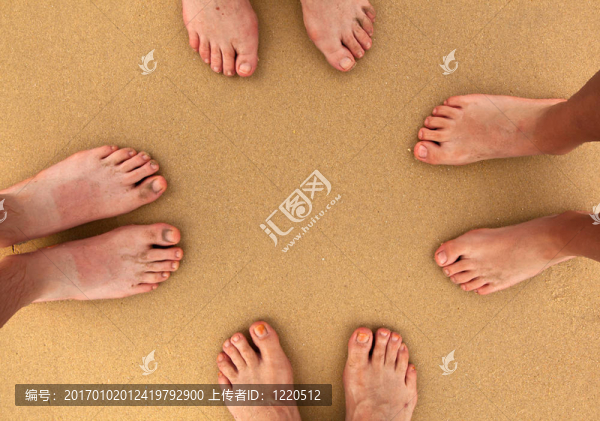 海灘家庭