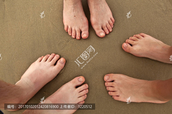 海灘家庭