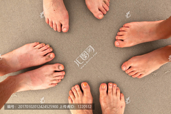 海灘家庭