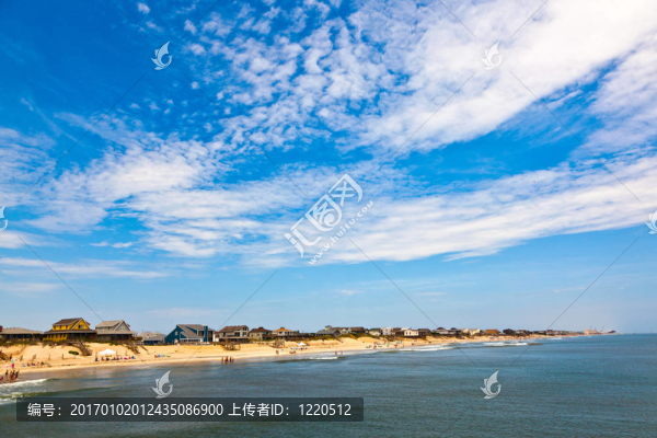 美麗的海灘在外銀行在美國(guó)
