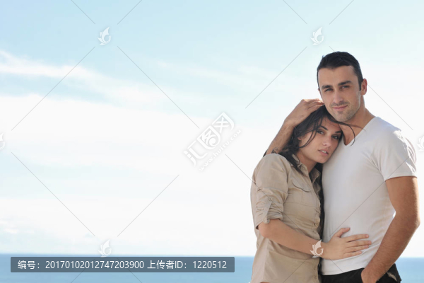 陽臺放松情侶