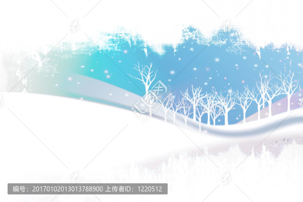 多雪的冬季景觀