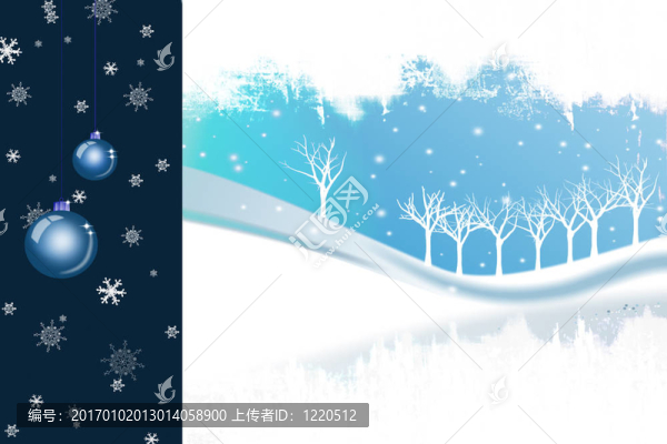 多雪的冬季景觀