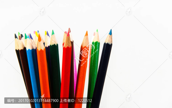 許多白色的鉛筆