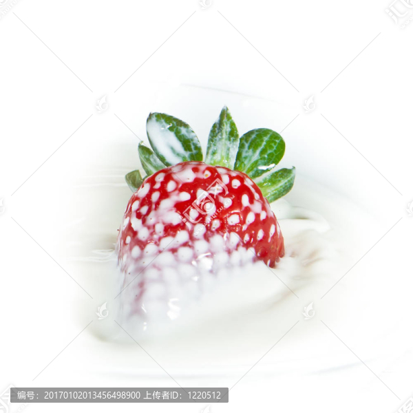 草莓濺奶