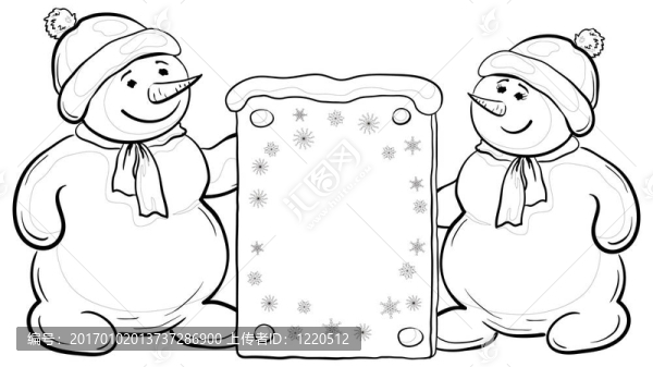 snowmens男孩輪廓標志；