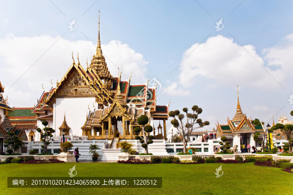 Phra,tinang圍裙phimok寺亭在宏偉的宮殿