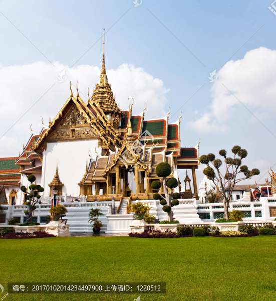 Phra,tinang圍裙phimok寺亭在宏偉的宮殿