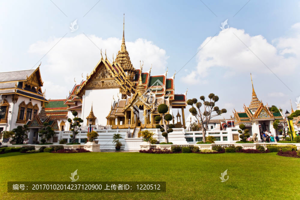 Phra,tinang圍裙phimok寺亭在宏偉的宮殿