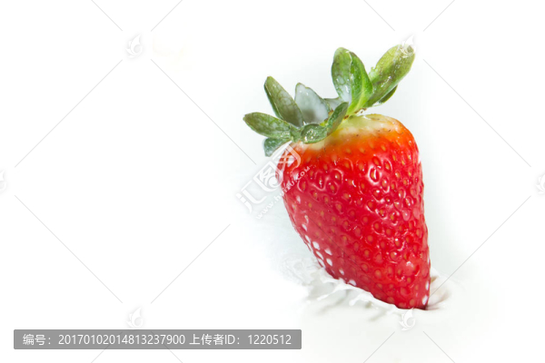 草莓濺奶
