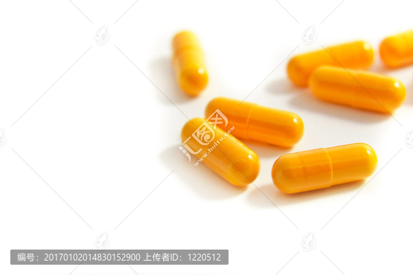 白色背景藥丸