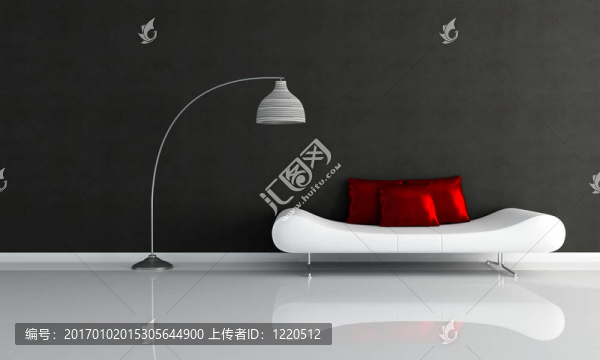 黑白簡約休息室