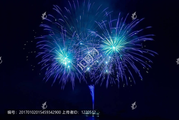 五彩繽紛的煙花