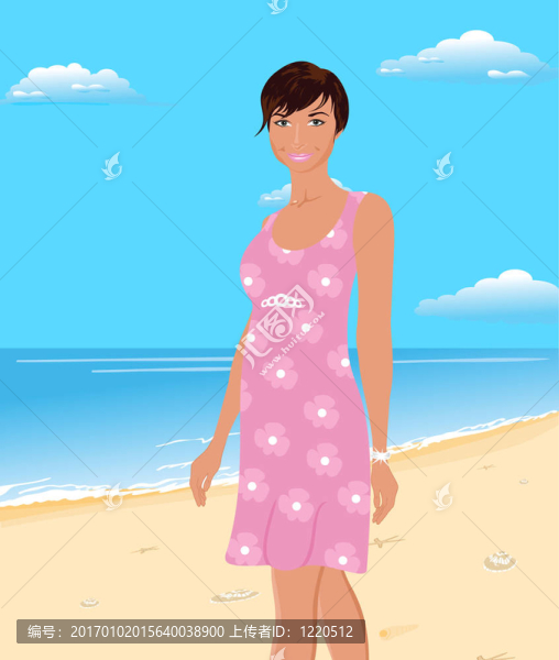 海灘上的美女