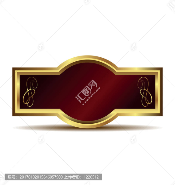 金框標(biāo)簽中的紅絲絨