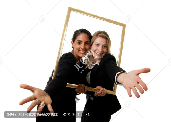 兩女相框