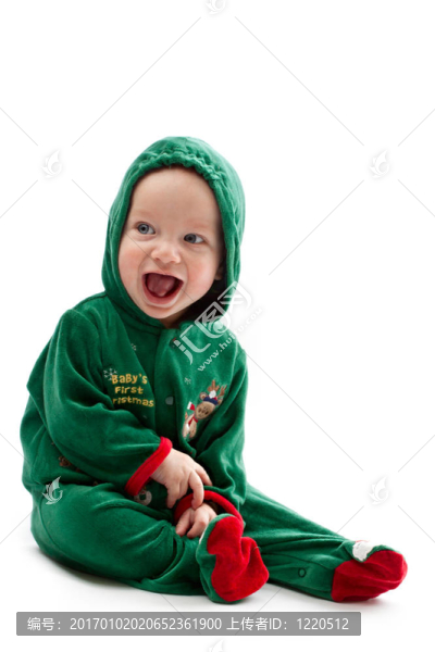 穿著白色背景的小精靈服裝