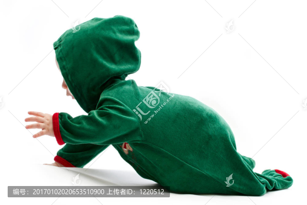 穿著白色背景的小精靈服裝
