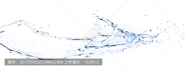 水濺在白色背景上