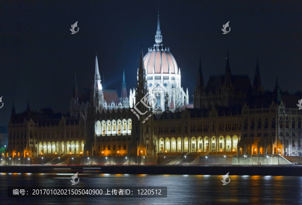 布達(dá)佩斯議會夜景