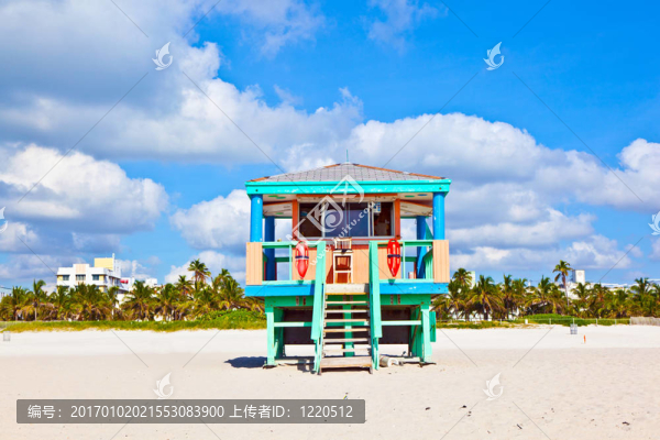 在南邁阿密的白色沙灘beachlife