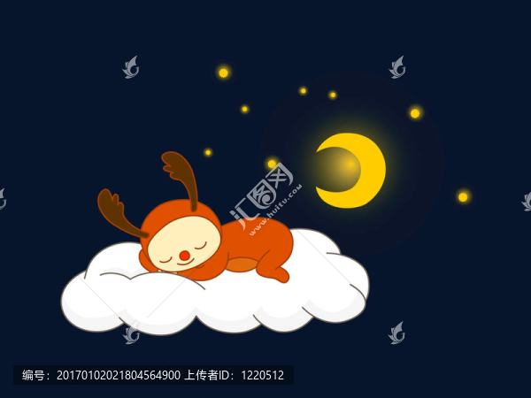 睡在云上的馴鹿