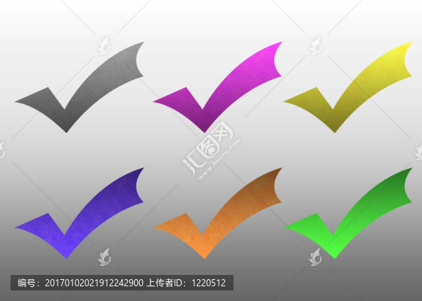 彩色檢查標記集