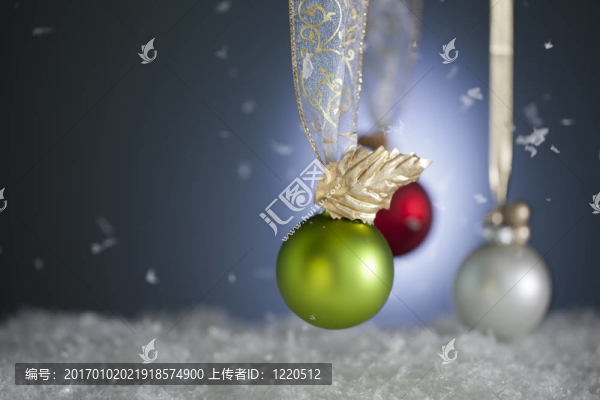 下雪的圣誕飾品