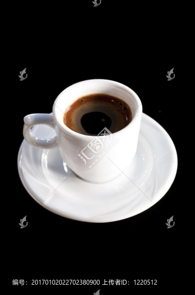 黑色咖啡杯
