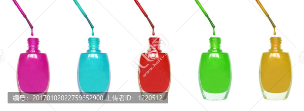 美容套彩色指甲油白色隔離