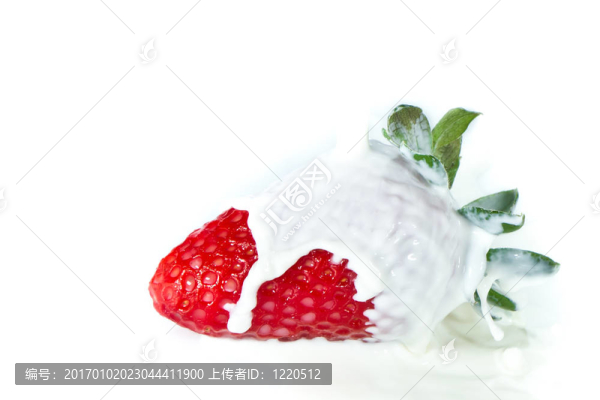 草莓濺奶