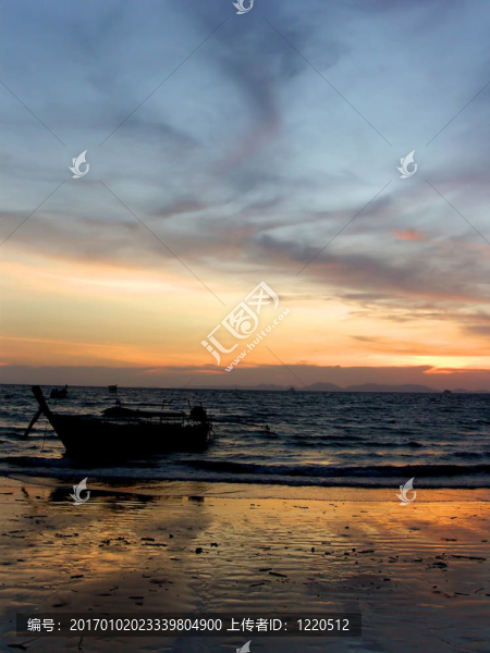 日落在泰國海灘