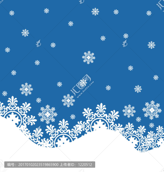 雪花冬季背景。