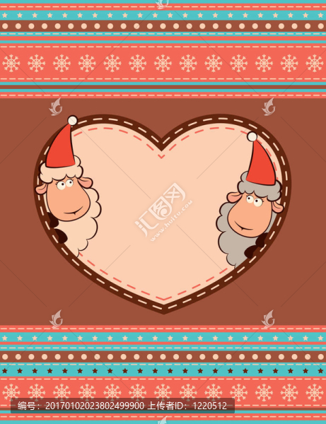 卡通搞笑Santa,Claus,sheep。