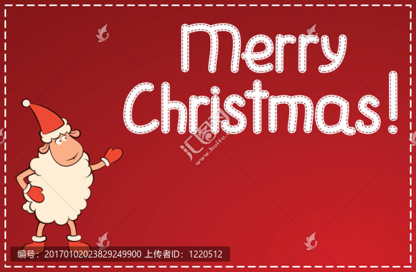 卡通搞笑Santa,Claus,sheep。