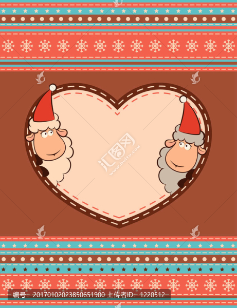 卡通搞笑Santa,Claus,sheep。
