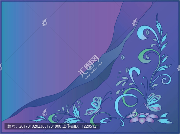 背景水；蝴蝶和花