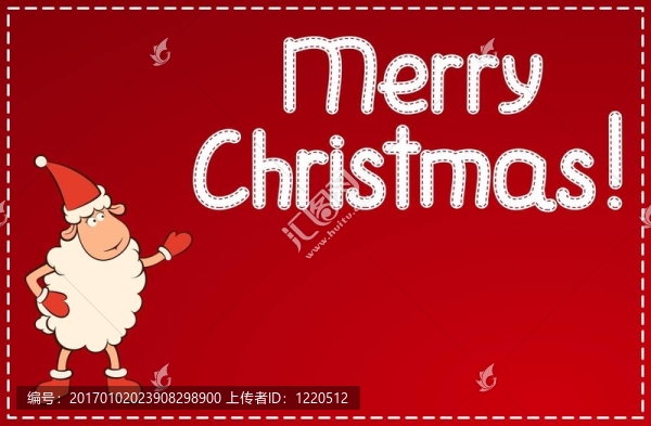 卡通搞笑Santa,Claus,sheep。