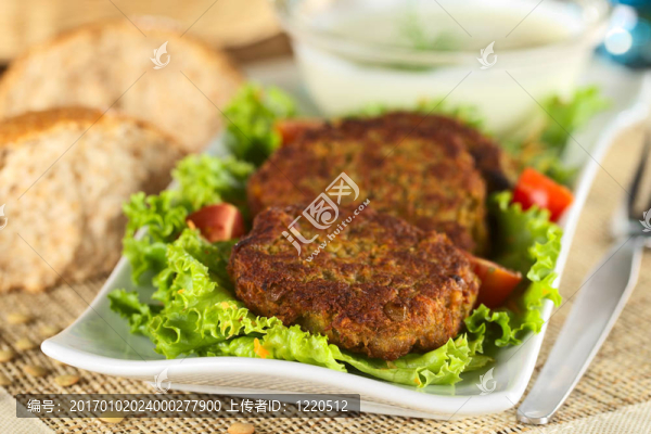 素食扁豆?jié)h堡