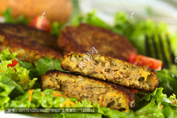 素食扁豆?jié)h堡