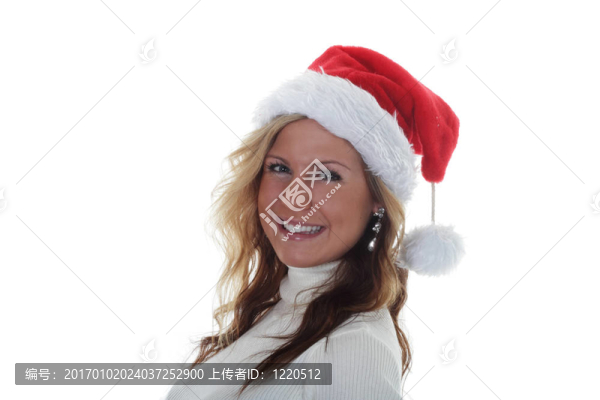 Santa,Hat青年婦女