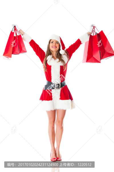 女Santa購物袋