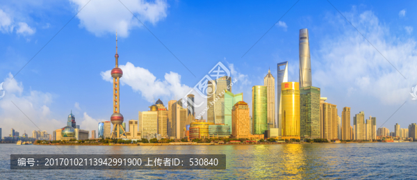 上海外灘陸家嘴全景