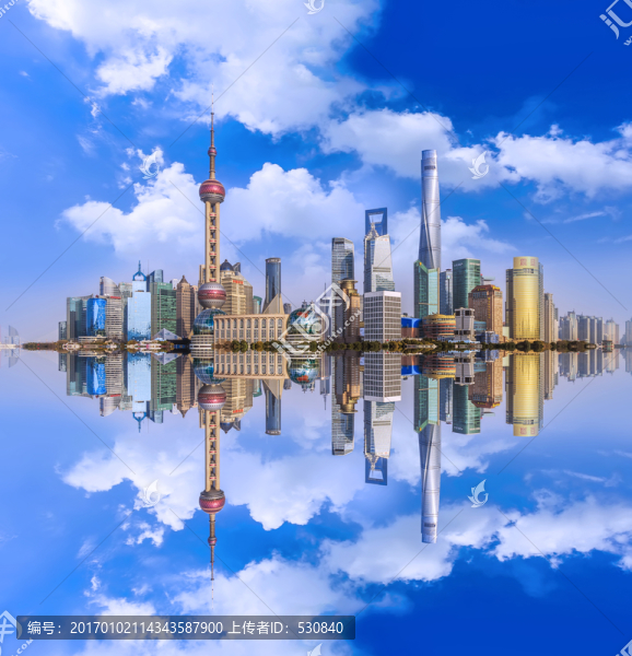 上海外灘陸家嘴全景
