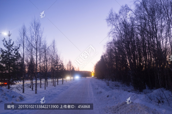 道路,夜景