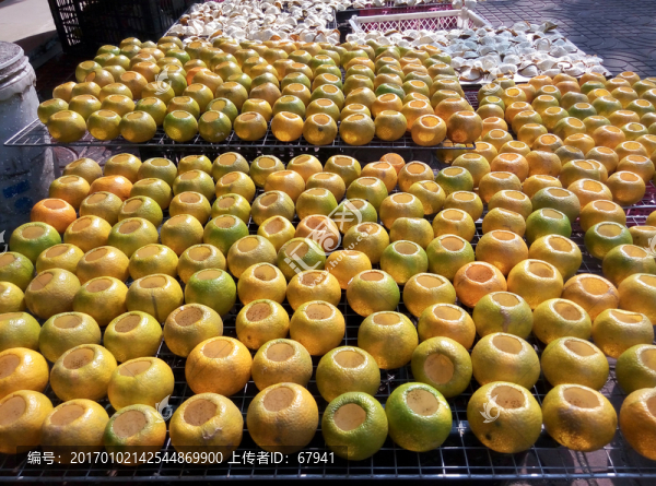 新會(huì)柑普茶晾曬
