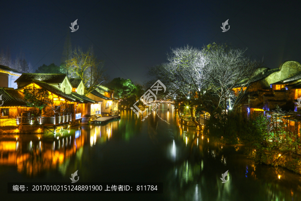烏鎮(zhèn)水鄉(xiāng)夜景