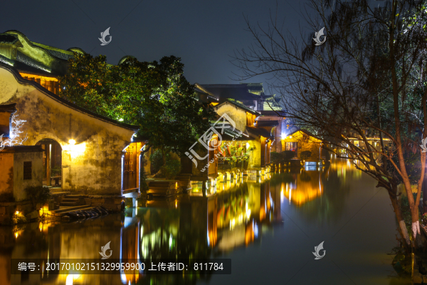 烏鎮(zhèn)水鄉(xiāng)夜景
